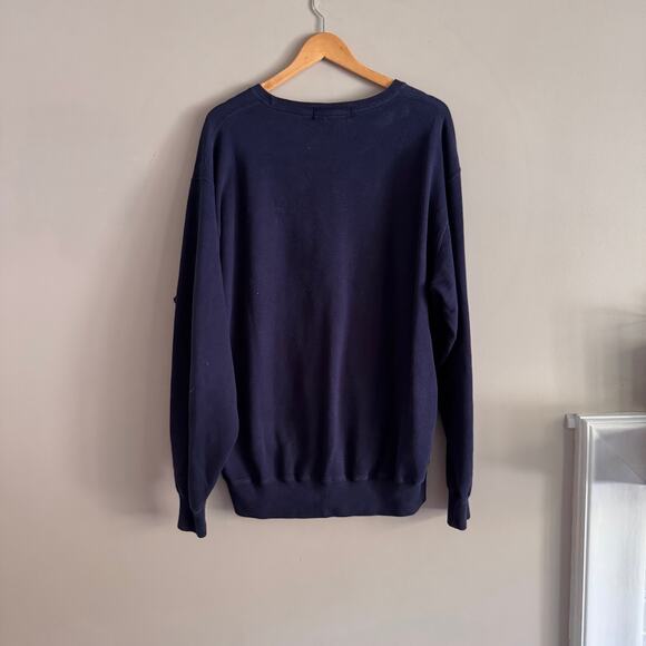 Polo Sport Ralph Lauren Vintage Crew Neck USA Flag Sweatshirt Large Blue 90s - Picture 6 of 6